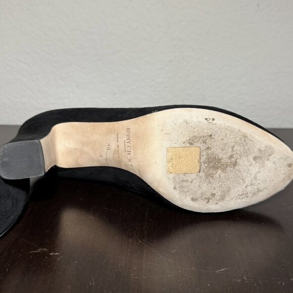 Jimmy Choo Shoes Womens Size 39 Suede Block Heel Pumps - Picture 8 of 11